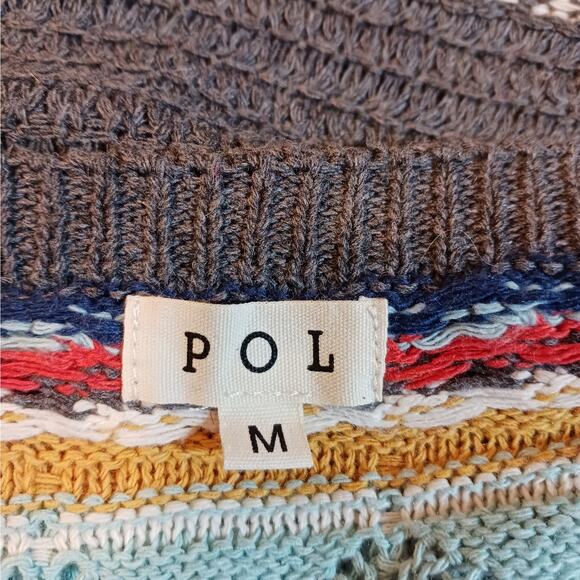 POL Striped Knit Crop Top Size Medium NWOT - Picture 5 of 7